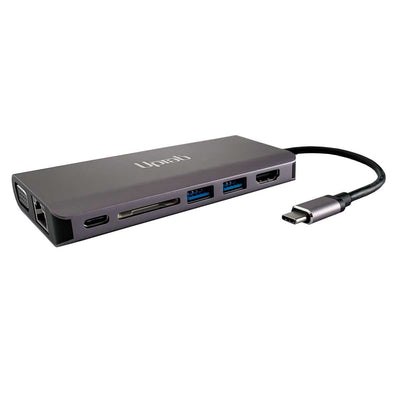 USB-C to HDMI 4K, 2x USB 3.0, Card Reader, VGA, USB-C PD and Gigabit Ethernet Adapter